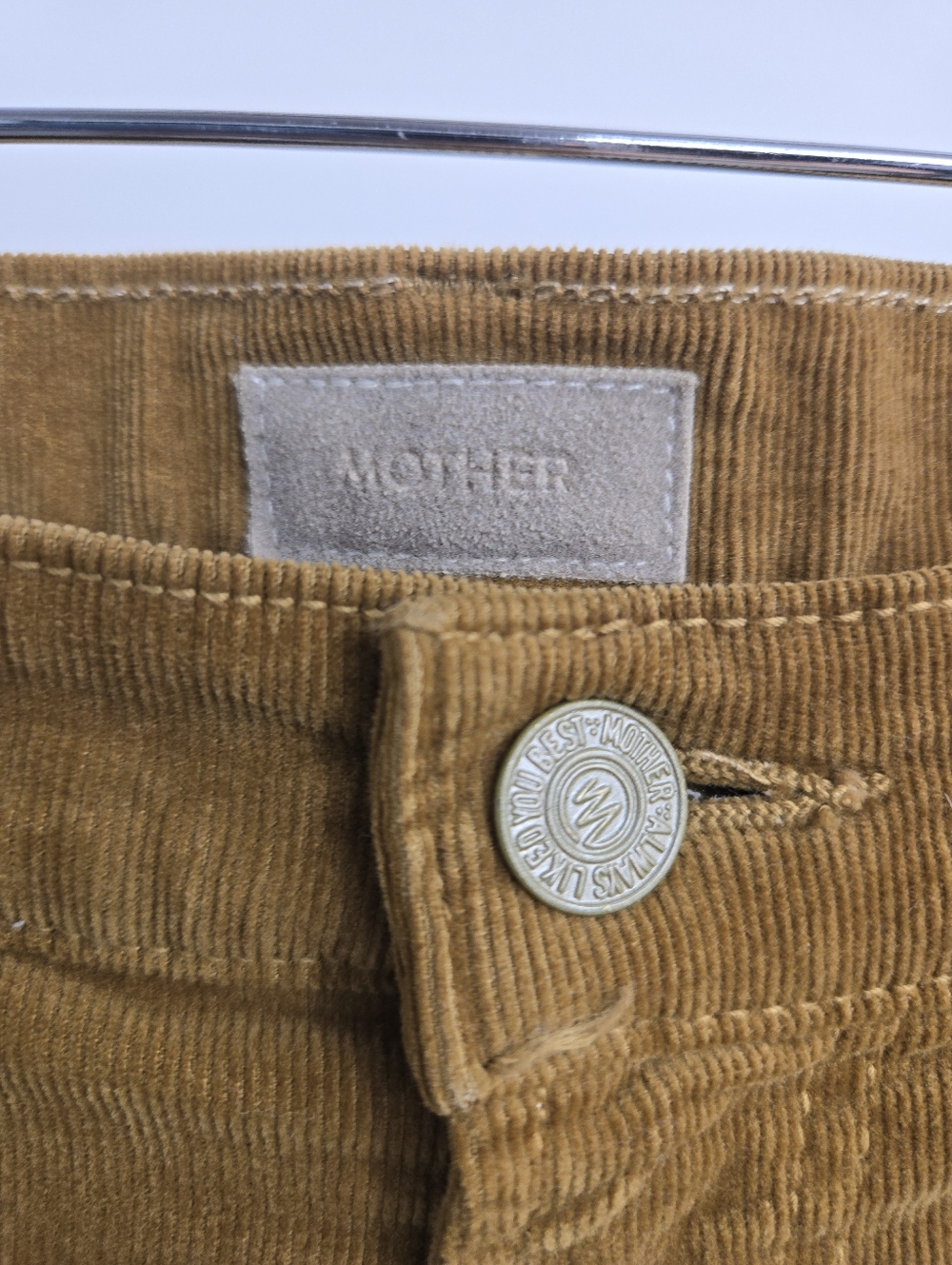 MOTHER Outsider Crop Corduroy Pants Hopscotch Brown - Picture 3 of 16
